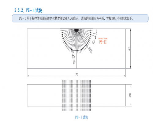 PE-I polythene pipe fuse head phased array test block